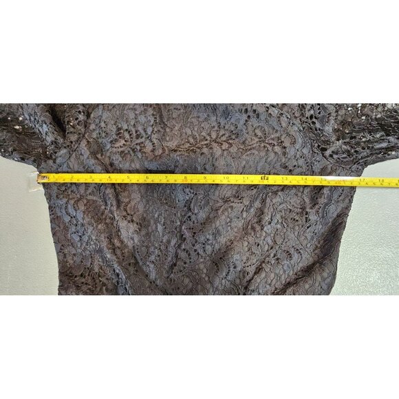 Anthropologie Womens 4 Black Long Sleeve Lace Shorts Romper NWT - Picture 8 of 16
